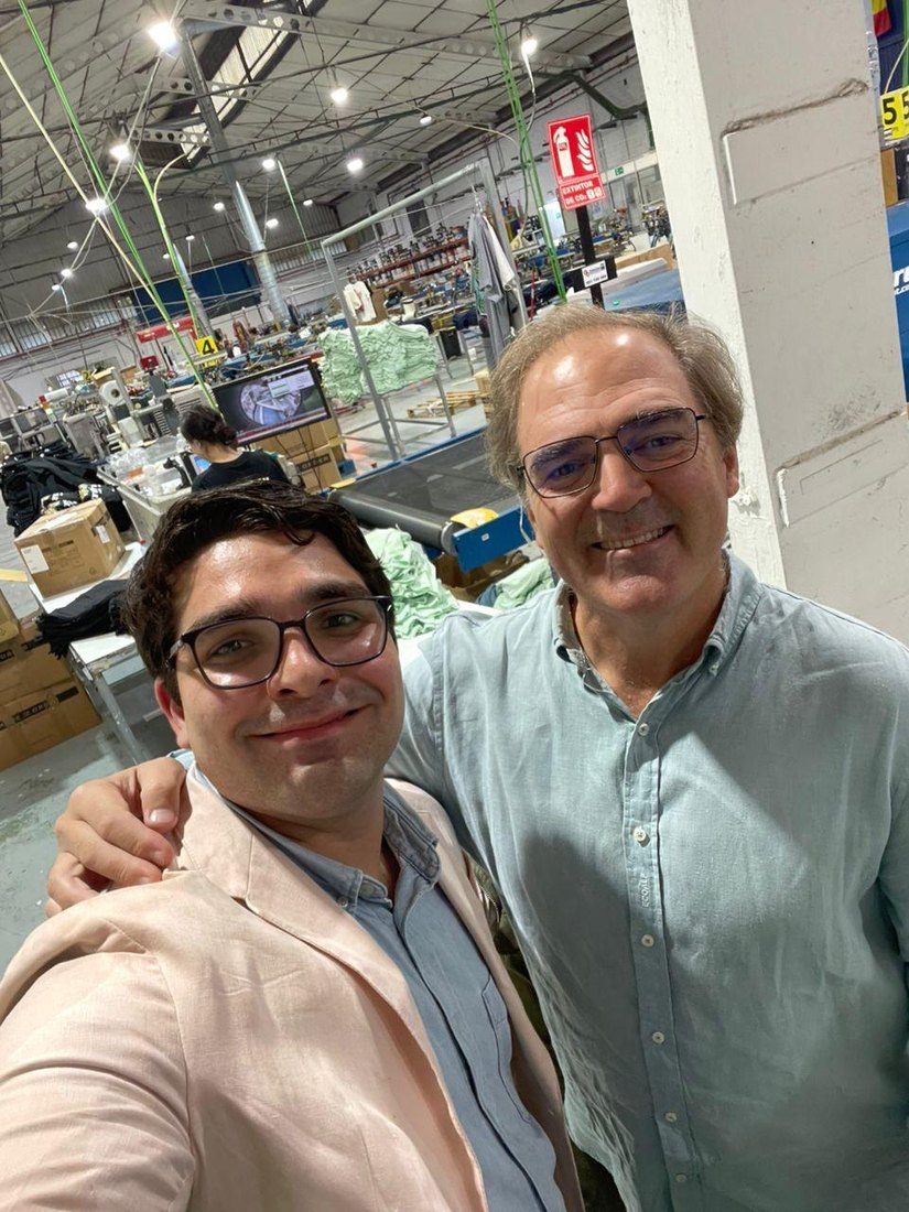 Fernando y Borja Jiménez en las instalaciones de Pampling